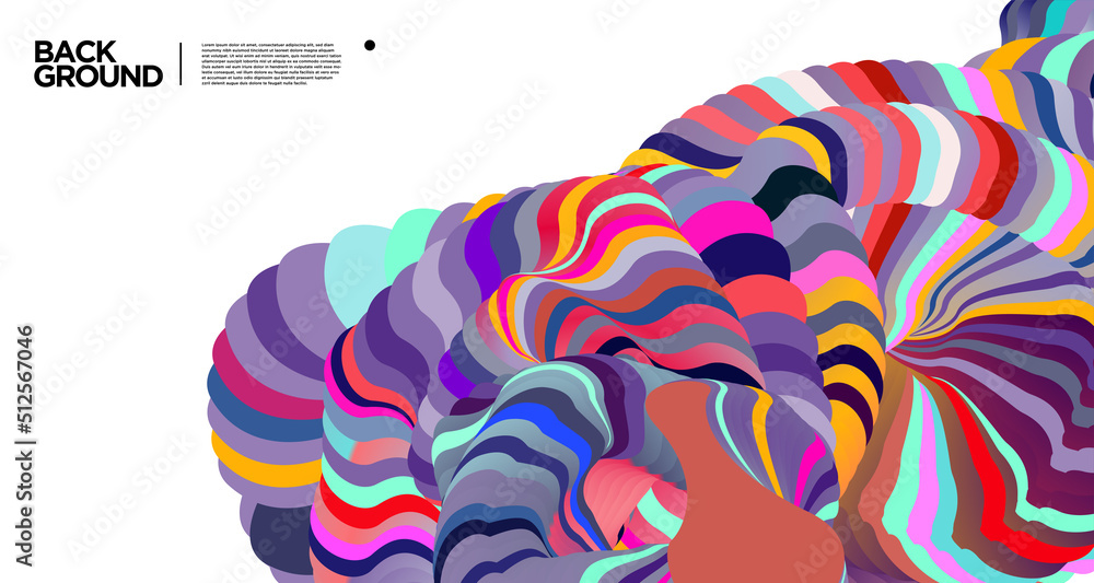 Poster vector colorful abstract fluid background for banner template