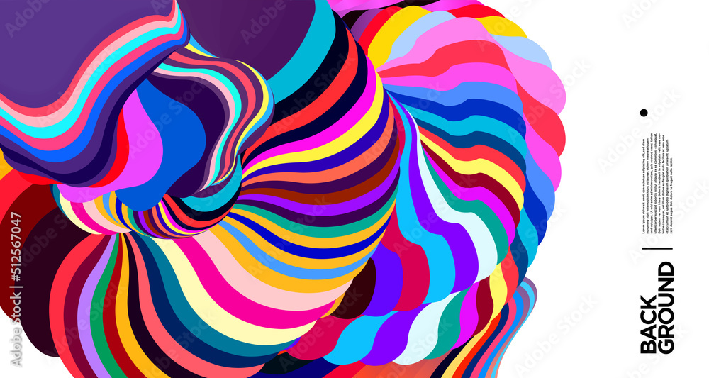 Poster vector colorful abstract fluid background for banner template