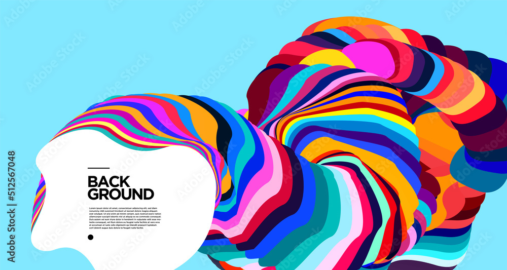 Poster vector colorful abstract fluid background for banner template