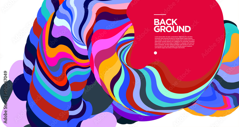 Poster vector colorful abstract fluid background for banner template