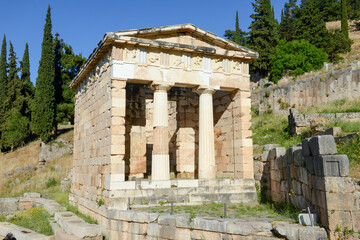 Fototapeta premium View at the archaeological site of Delfi in Greece