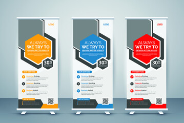 
Corporate Business Roll up banner, Stand Banner Template