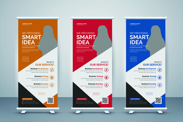 
Corporate Business Roll up banner, Stand Banner Template