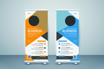 Corporate Business Roll up banner, Stand Banner Template
