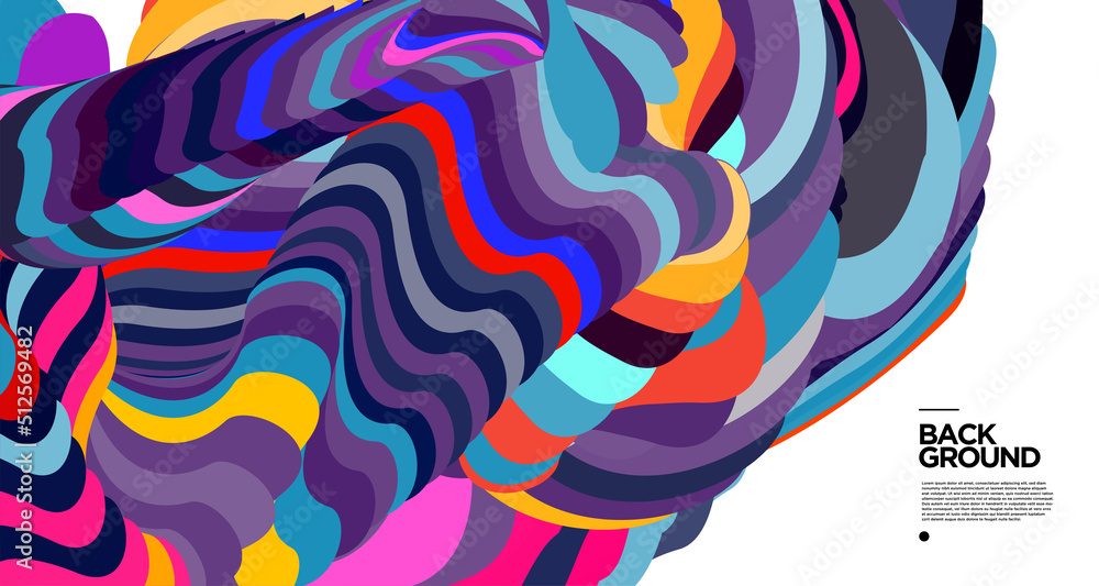 Poster vector colorful abstract fluid background for banner template