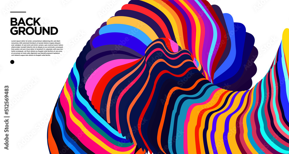 Poster vector colorful abstract fluid background for banner template