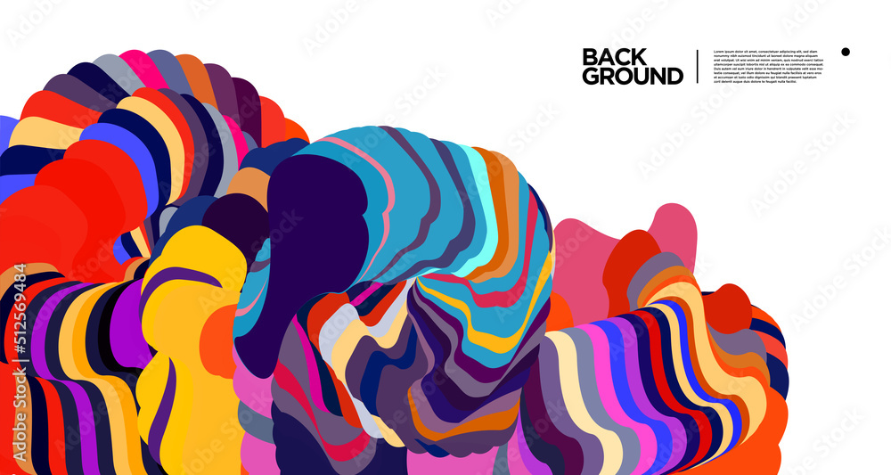 Poster vector colorful abstract fluid background for banner template