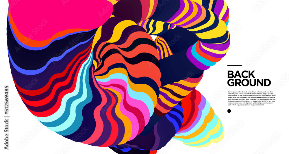 Poster vector colorful abstract fluid background for banner template