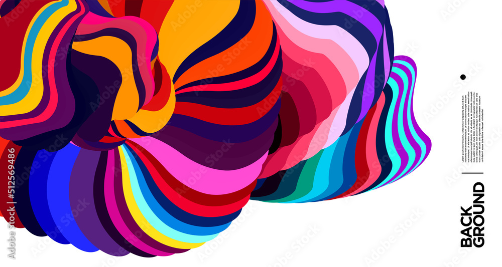 Poster vector colorful abstract fluid background for banner template