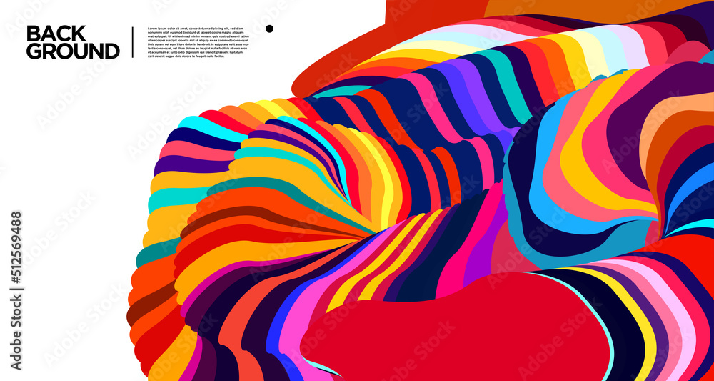 Poster vector colorful abstract fluid background for banner template