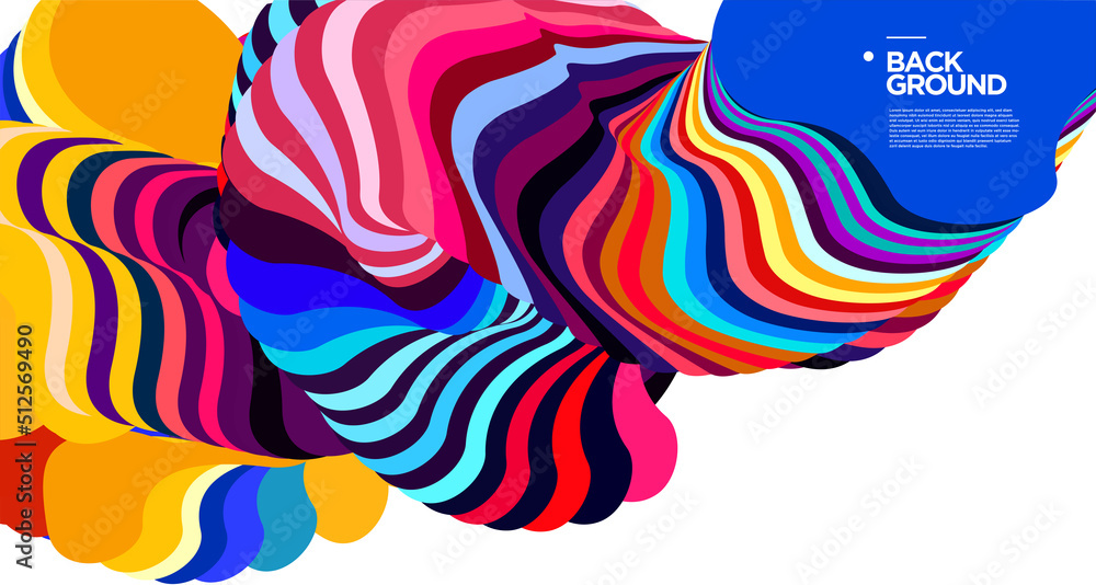 Poster vector colorful abstract fluid background for banner template
