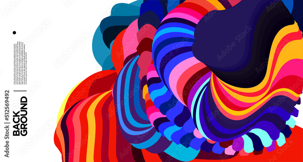 Poster vector colorful abstract fluid background for banner template