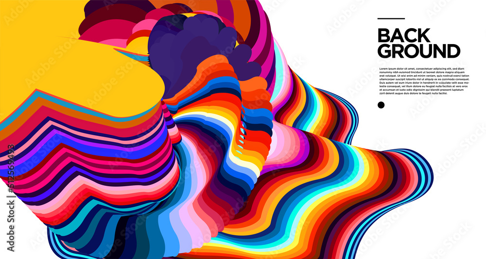 Poster vector colorful abstract fluid background for banner template