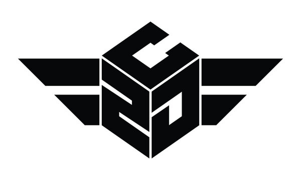 CZD three letter gaming logo in polygon cube shape logo design vector template. wordmark logo | emblem logo | monogram logo | initial letter logo | sports logo | minimalist logo | typography logo |