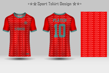 Abstract Football Jersey Geometric Pattern Mockup Template Sport T-shirt Design