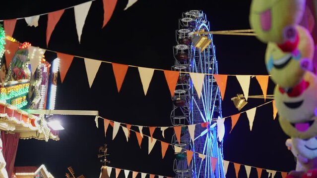 County Fair Laights At Night. 