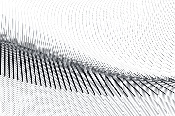 Halftone lines dynamic pattern, vector modern design texture.