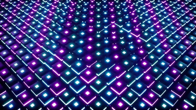 Neon Light Boxes Sound Wave Equalizer