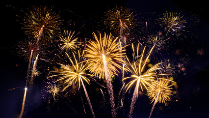 HAPPY NEW YEAR - Celebration New Year's Eve, Silvester 2023 holiday background greeting card -...