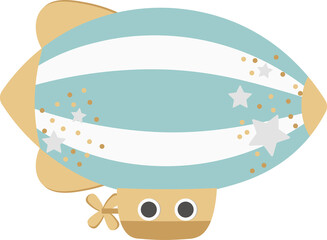 Airship Vector illustration on white background