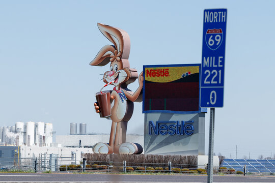 Nestle manufacturing plant. Nestle produces Coffee-Mate, Nesquick, and Buitoni pastas in Indiana.