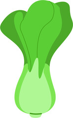 Bok Choy Cartoon Vector Illustration Element