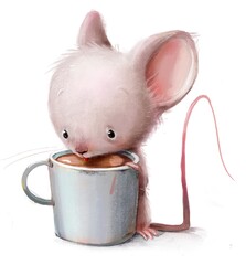 mouse in a cup