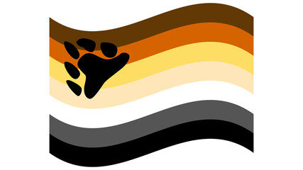 Gay bear pride flag in vector format.