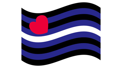 Obraz premium Leather Pride Flag. Symbol for leather fetishists, practitioners of sadomasochism, BDSM or related practices.