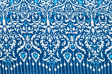 Batik sarong pattern background in Thailand, traditional batik sarong in Asian.