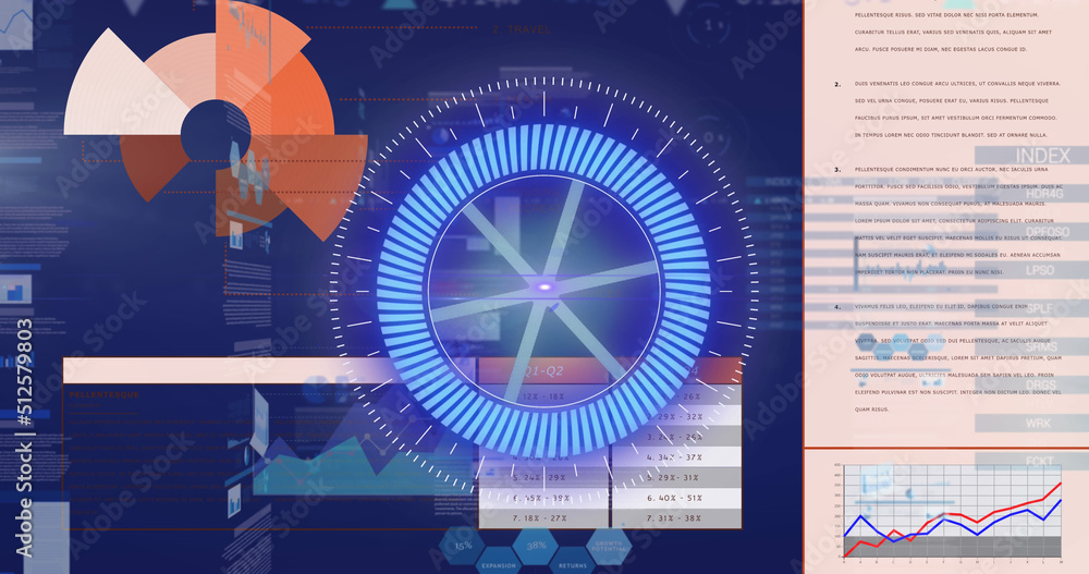 Poster image of light over radar on scientific graph and data