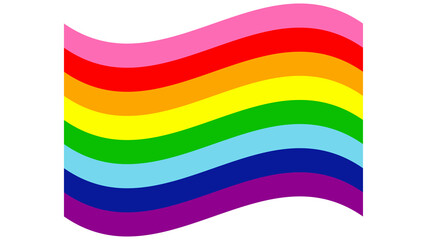 Fototapeta na wymiar Gilbert Baker Pride Flag. Standard Proportions for Gay Flag