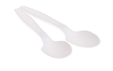 plastic spoon isolated