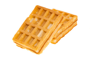 waffles with chocolate isolated