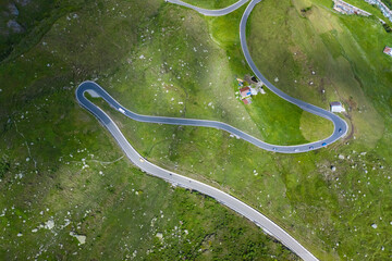 James Bond Street in Furkapass between wallis and uri cantons in Switzerland in the heart of the...
