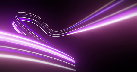 Image of moving shapes on black background