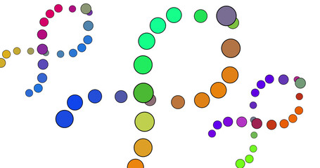 Image of dna strands on white background
