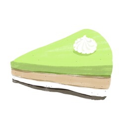 抹茶のムースケーキ