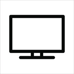 TV icon, television symbol in line style on white background.