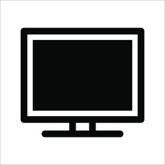 TV icon, television symbol in line style on white background.