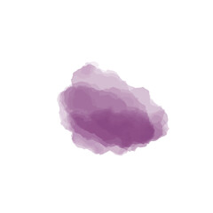 Purple watercolor blot. Brush. Marble ink alcohol color. Vector stock illustration. White background. isolated