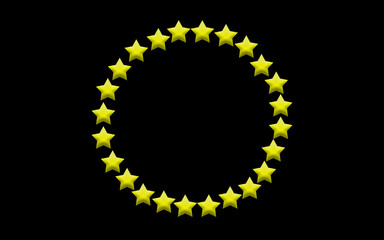 Five stars rating icon, illustration