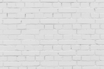 White brick paint wall bright texture light background, close up