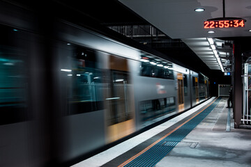 subway station at night