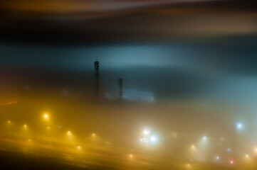 Valladolid ciudad bajo la niebla