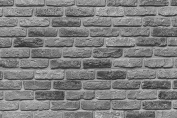 Papier Peint photo Mur de briques Grey brick wall texture old stone background masonry gray rough