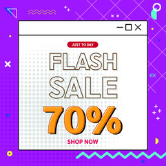 Special offer sale banner template design. Modern style background design for online shopping, vector, illustration