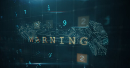 Image of processing over black background