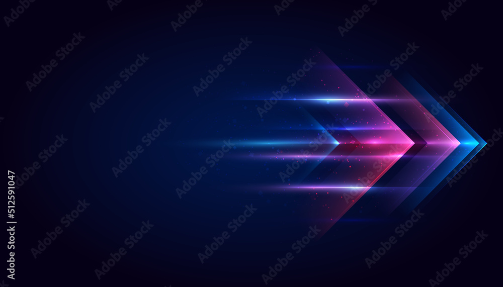 Poster modern abstract arrows moving at high speed.technology movement. colourful dynamic motion. technolog