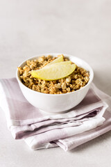 Bowl with Homemade Granola Napkin Healthy Diet Food Vertical